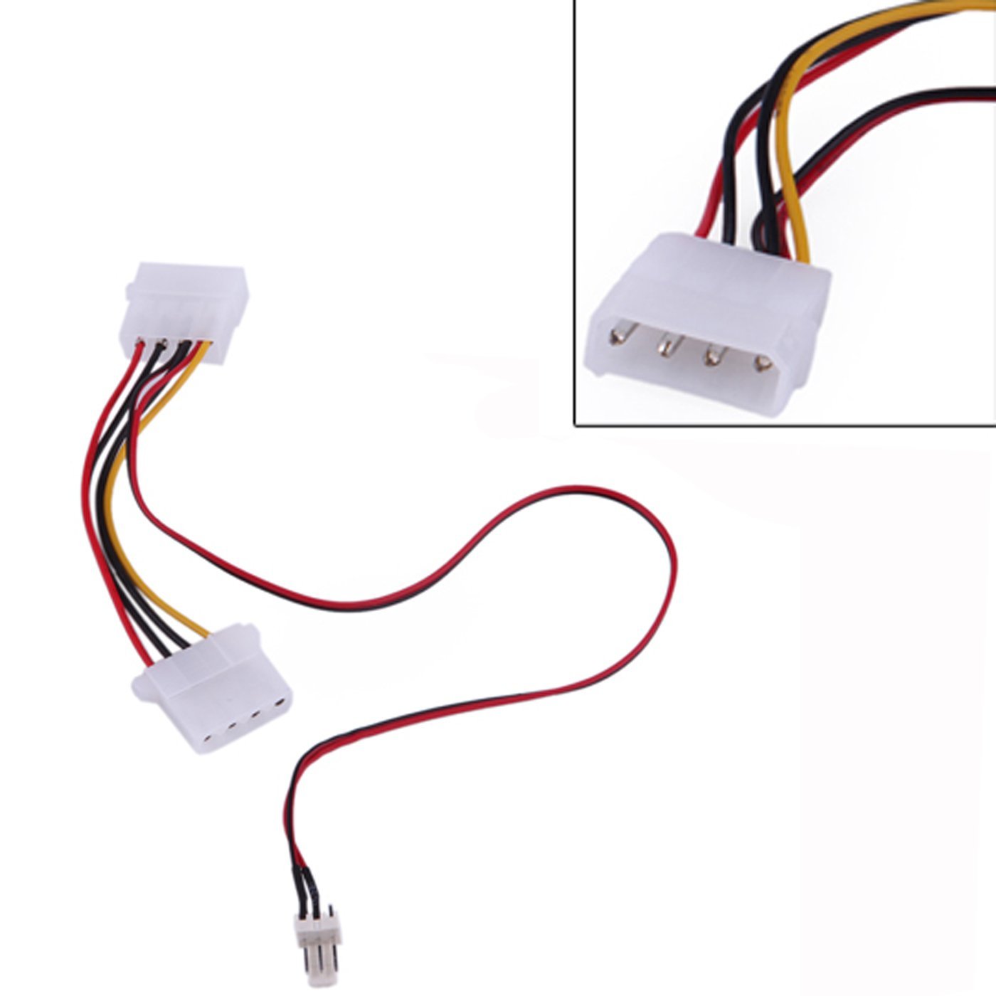 4-Pin Molex male  to Molex female + 3-Pin ATX Fan Cable